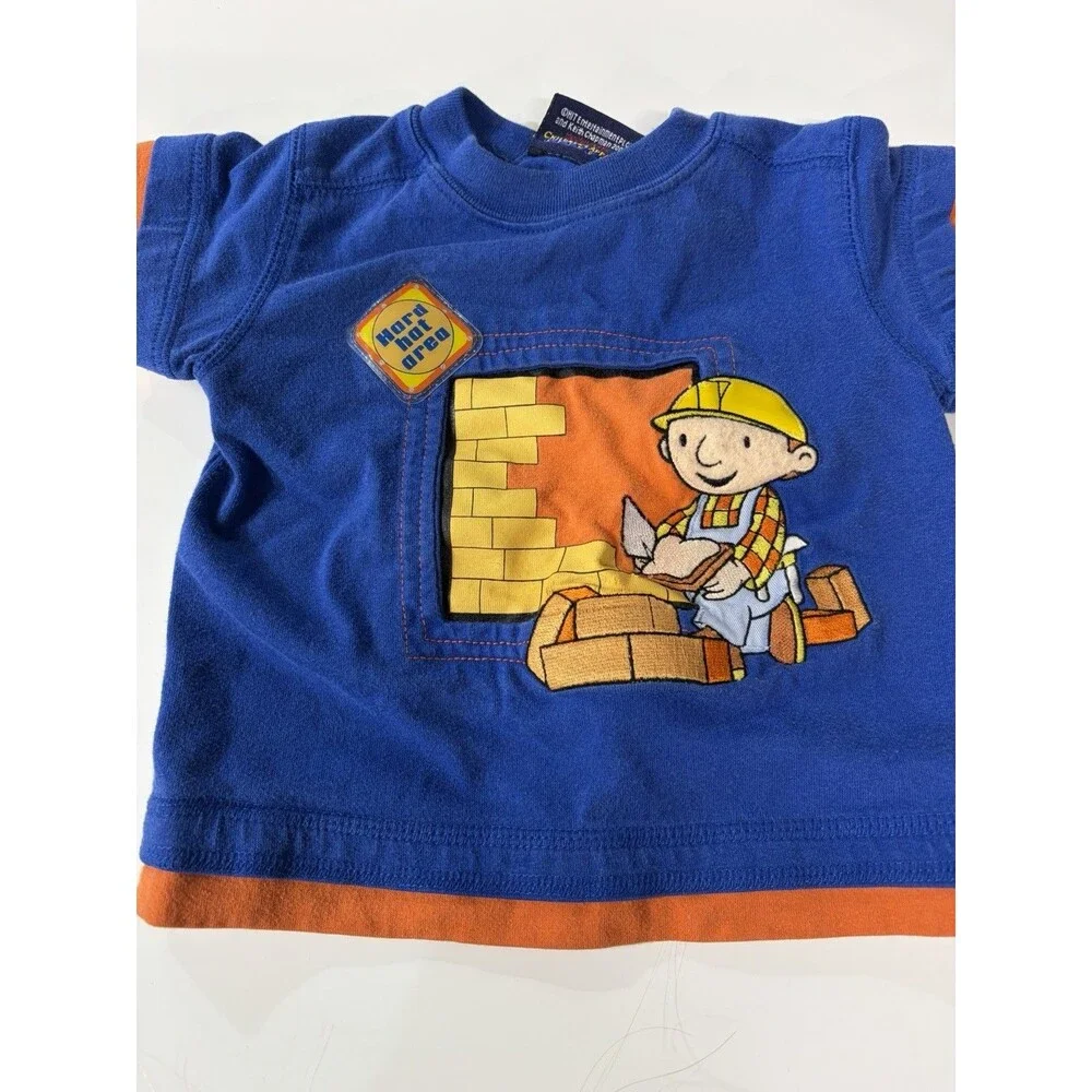 Vintage Bob the Builder 2-Piece Graphic T-Shirt & Shorts Set 6-9 Months